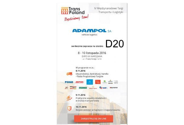 Adampol S.A. at the IV International Transport and Logistics Fair in Warsaw
