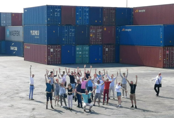 Chinese Students at our overloading port in Małaszewicze