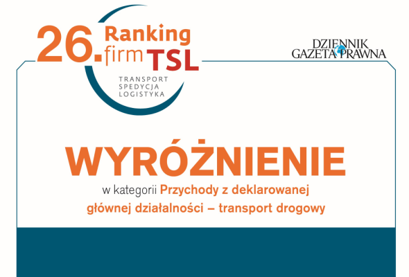 Adampol S.A. awarded in the 26th TSL Companies Ranking