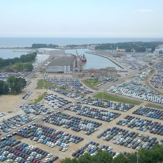 Gdansk car storage terminal składowanie aut Gdańsk Port Gdańsk